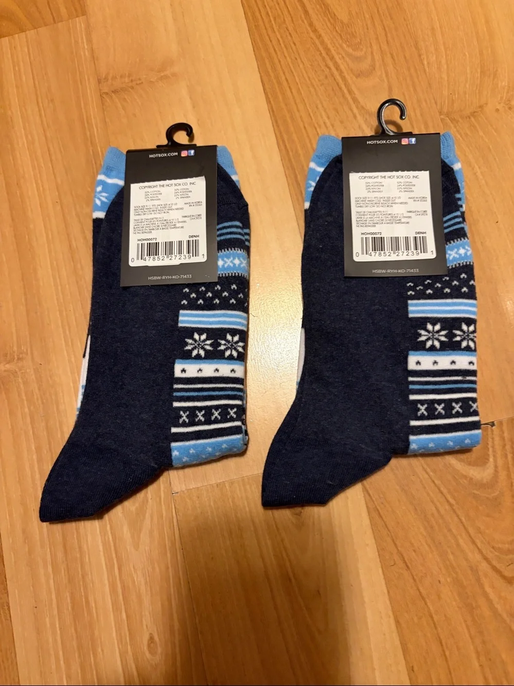 Winter bundle snowman blue socks 2 pair